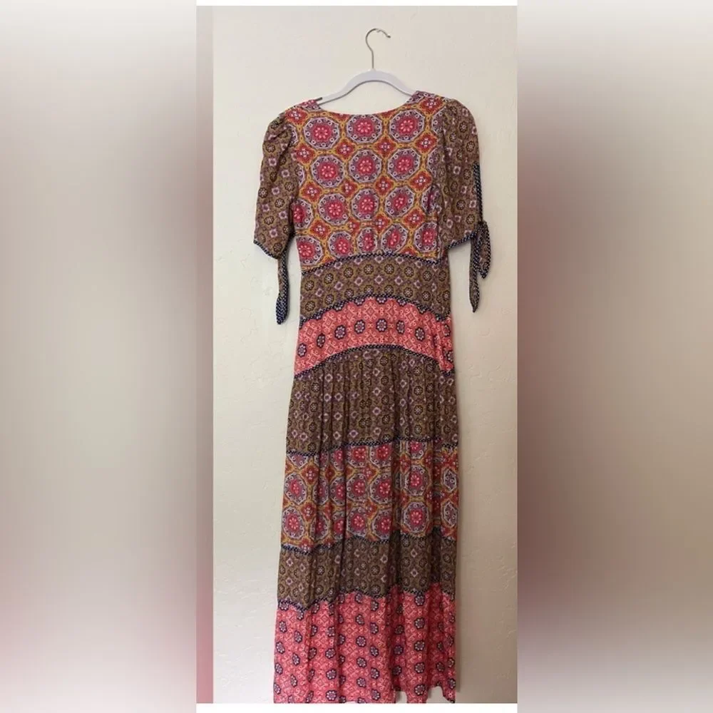 Anthropologie Maeve Boho Eder Maxi Geometric Dress 4